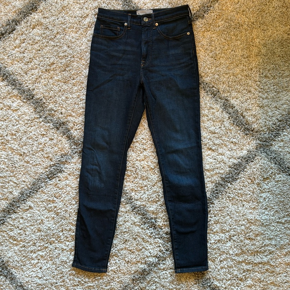 Everlane Authentic Stetch High-Rise Skinny Jean | Deep Indigo | 26 Regular